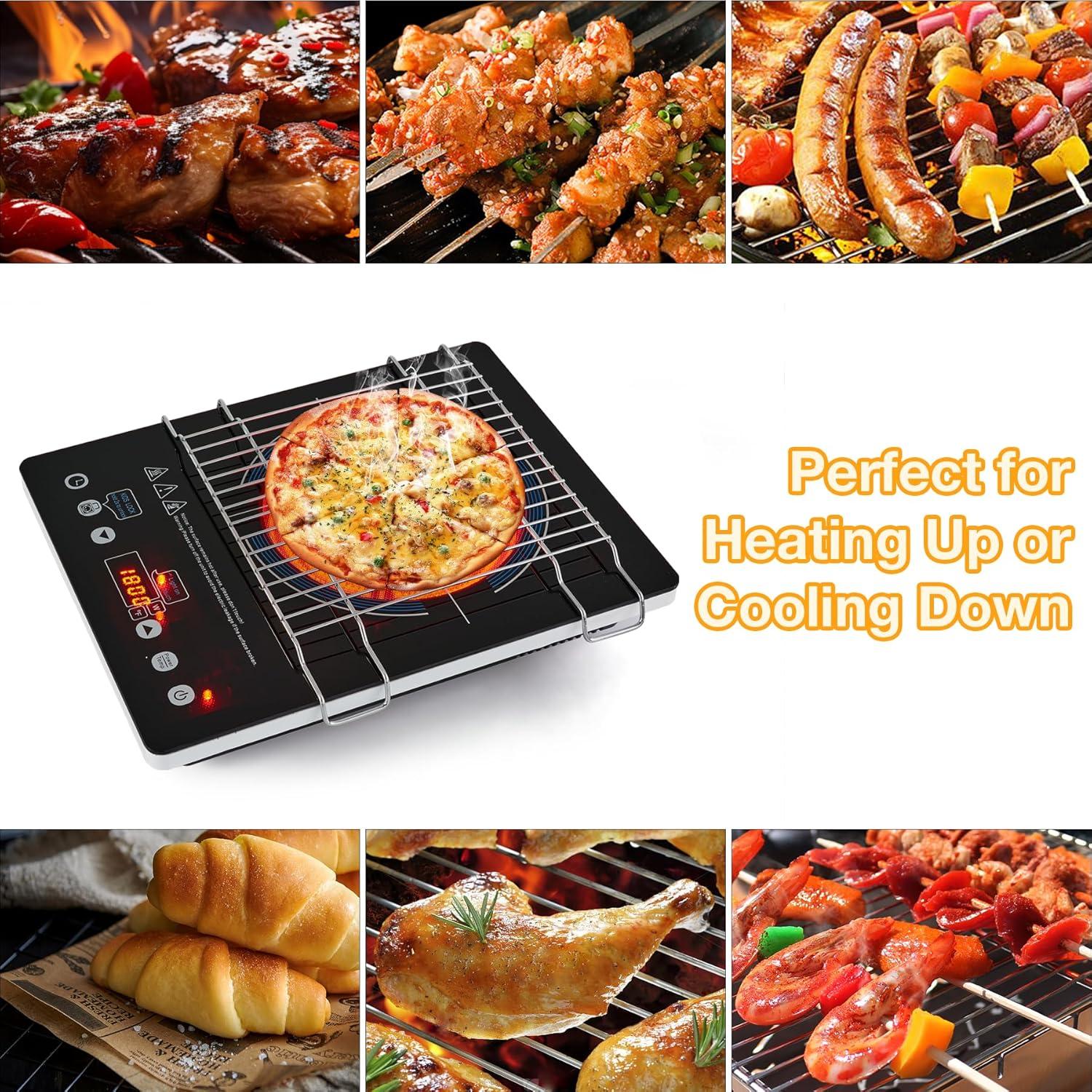 imageVBGK Cooling Rack Heavy Duty Stainless Steel Wire Rack for Baking Grilling Roasting Drying Nonstick 1181quotx866quot Oven ampamp Dishwasher Safe Compatible with Electric Cooktop