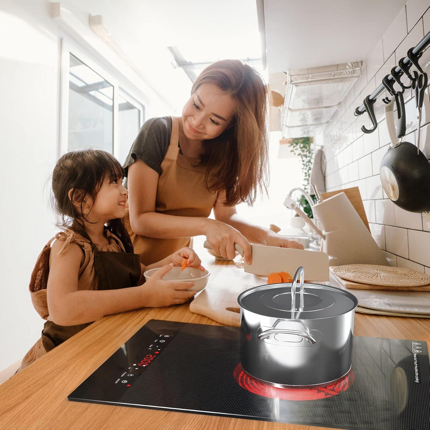 imageVBGK Electric Cooktop110V Electric Stove TopSingle Burner Electric Cooktop LED Touch Control9 Power Levels Kids Lock ampampTimerOverheat Protection2000W Portable Burner