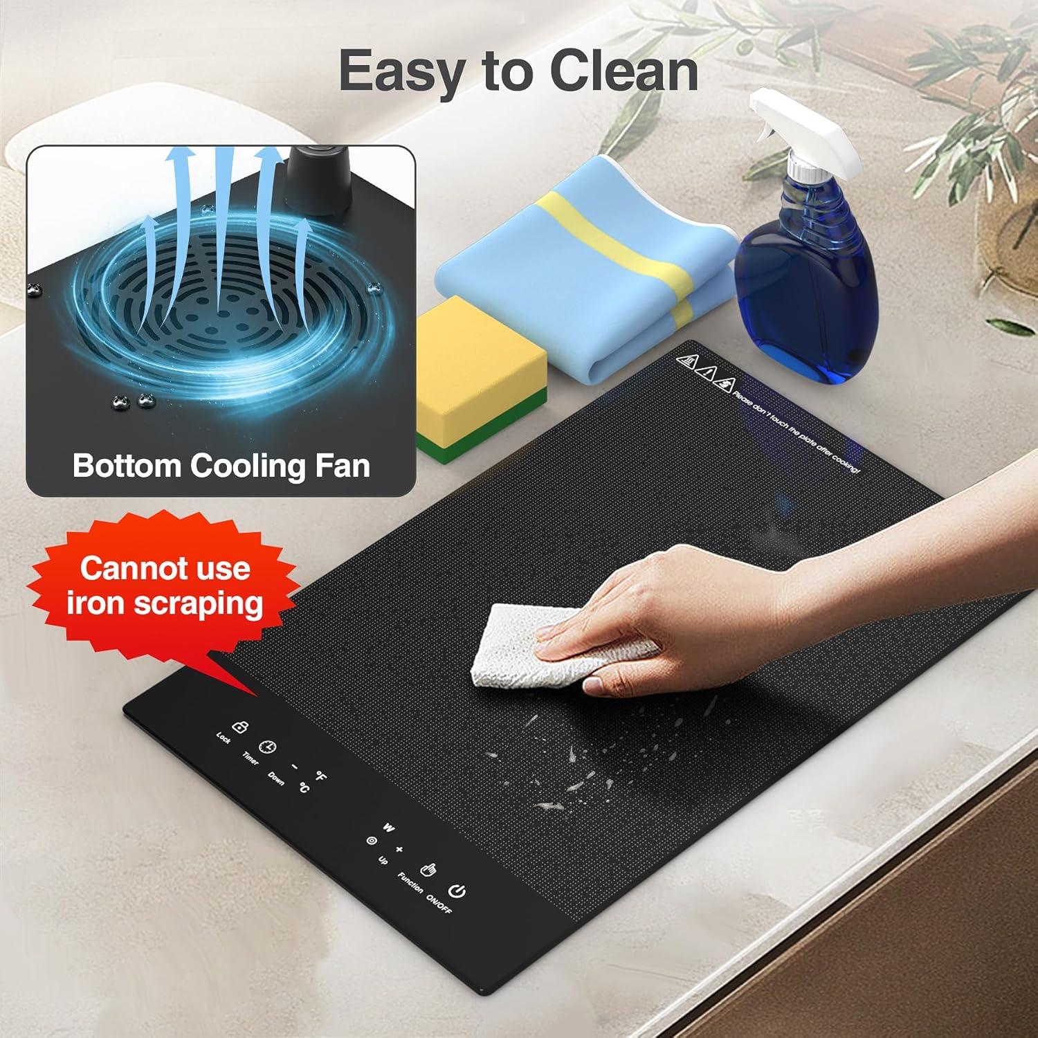 imageVBGK Electric Cooktop110V Electric Stove TopSingle Burner Electric Cooktop LED Touch Control9 Power Levels Kids Lock ampampTimerOverheat Protection2000W Portable Burner