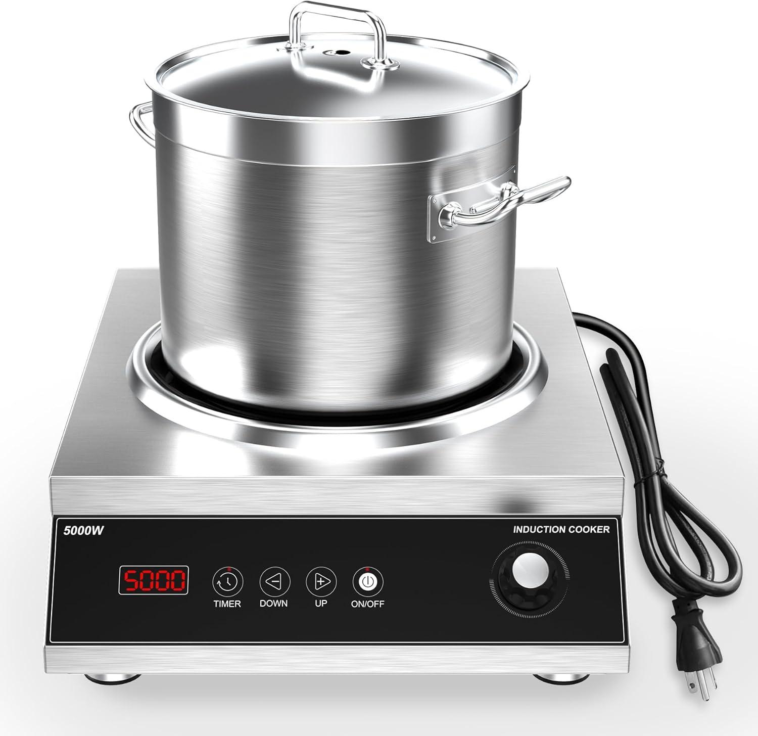 imageVBGK Induction Cooktop1800W Hot Plate for CookingInduction Stove Top with LCD Sensor Touch Control9 Temp LevelsChild Safety Lock ampamp Timer 110V Single Burner Electric CooktopFine