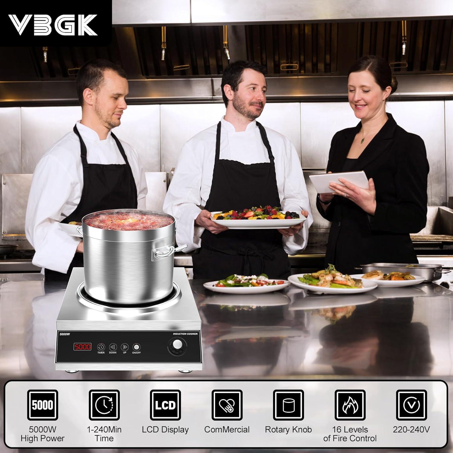 imageVBGK Induction Cooktop1800W Hot Plate for CookingInduction Stove Top with LCD Sensor Touch Control9 Temp LevelsChild Safety Lock ampamp Timer 110V Single Burner Electric CooktopFine