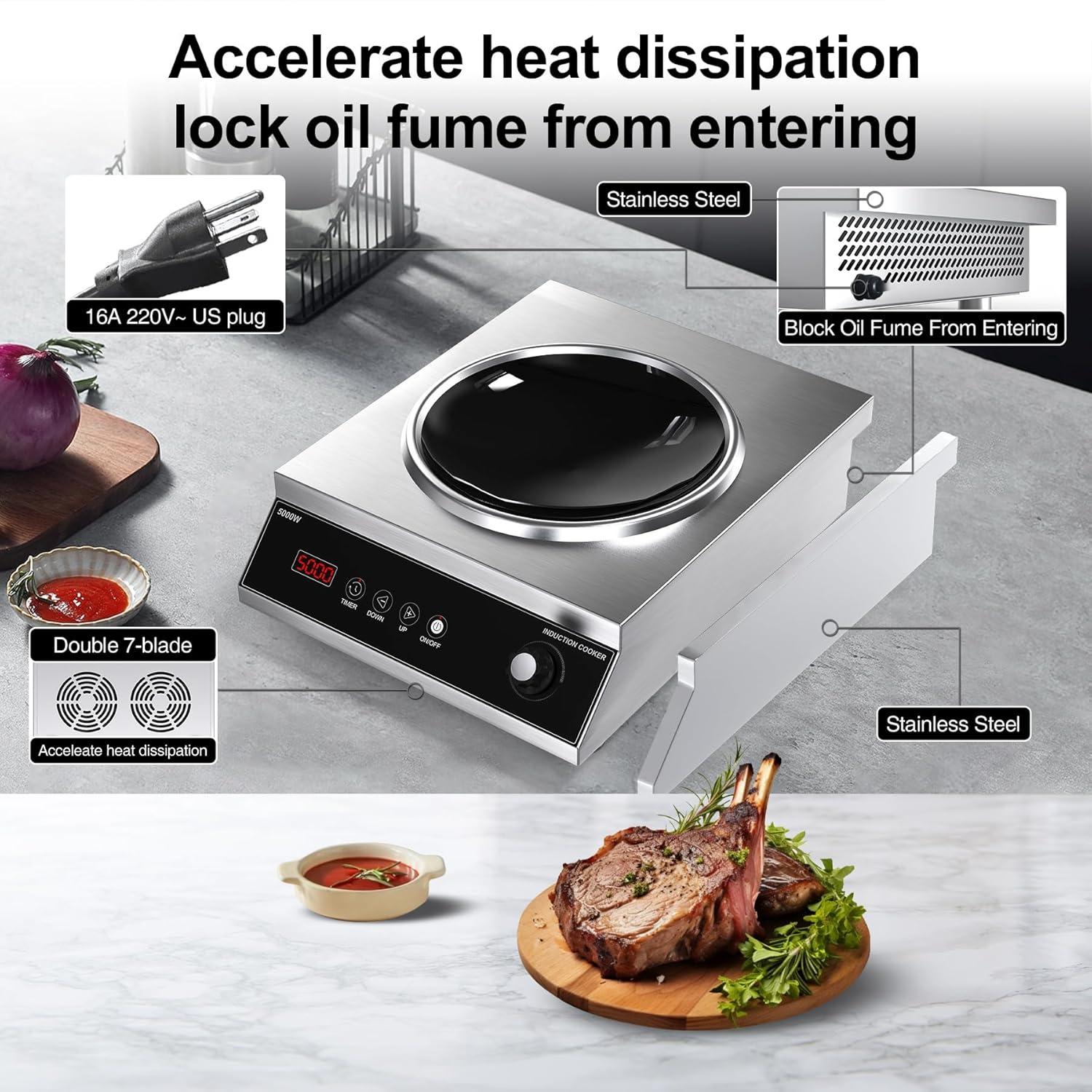 imageVBGK Induction Cooktop1800W Hot Plate for CookingInduction Stove Top with LCD Sensor Touch Control9 Temp LevelsChild Safety Lock ampamp Timer 110V Single Burner Electric CooktopFine