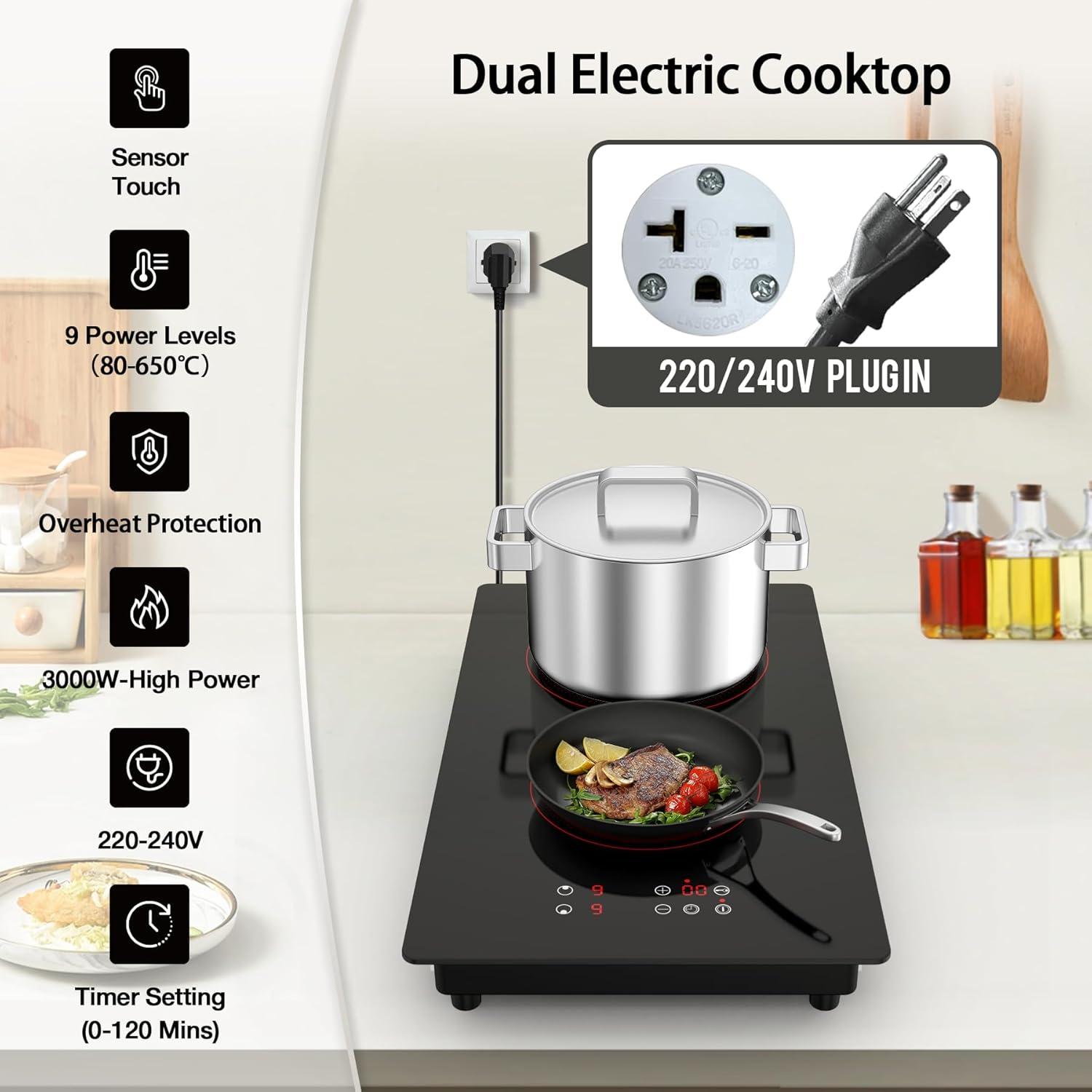 imageVBGK Portable induction Cooktop110V Single Burner Induction Stove Top1800W Induction Hot Plate Electric Burner7 Power Levels Kids Lock ampamp TimerLED touch controlOverheat ProtectionFine