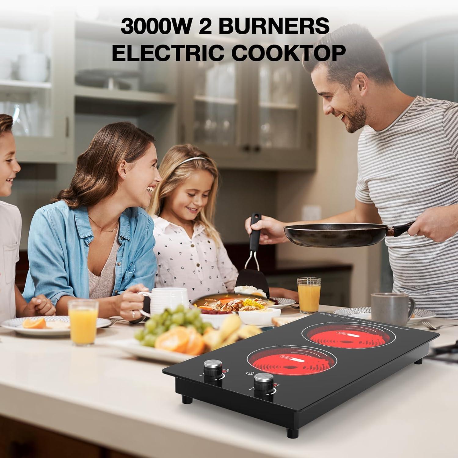 imageVBGK Portable induction Cooktop110V Single Burner Induction Stove Top1800W Induction Hot Plate Electric Burner7 Power Levels Kids Lock ampamp TimerLED touch controlOverheat ProtectionFine