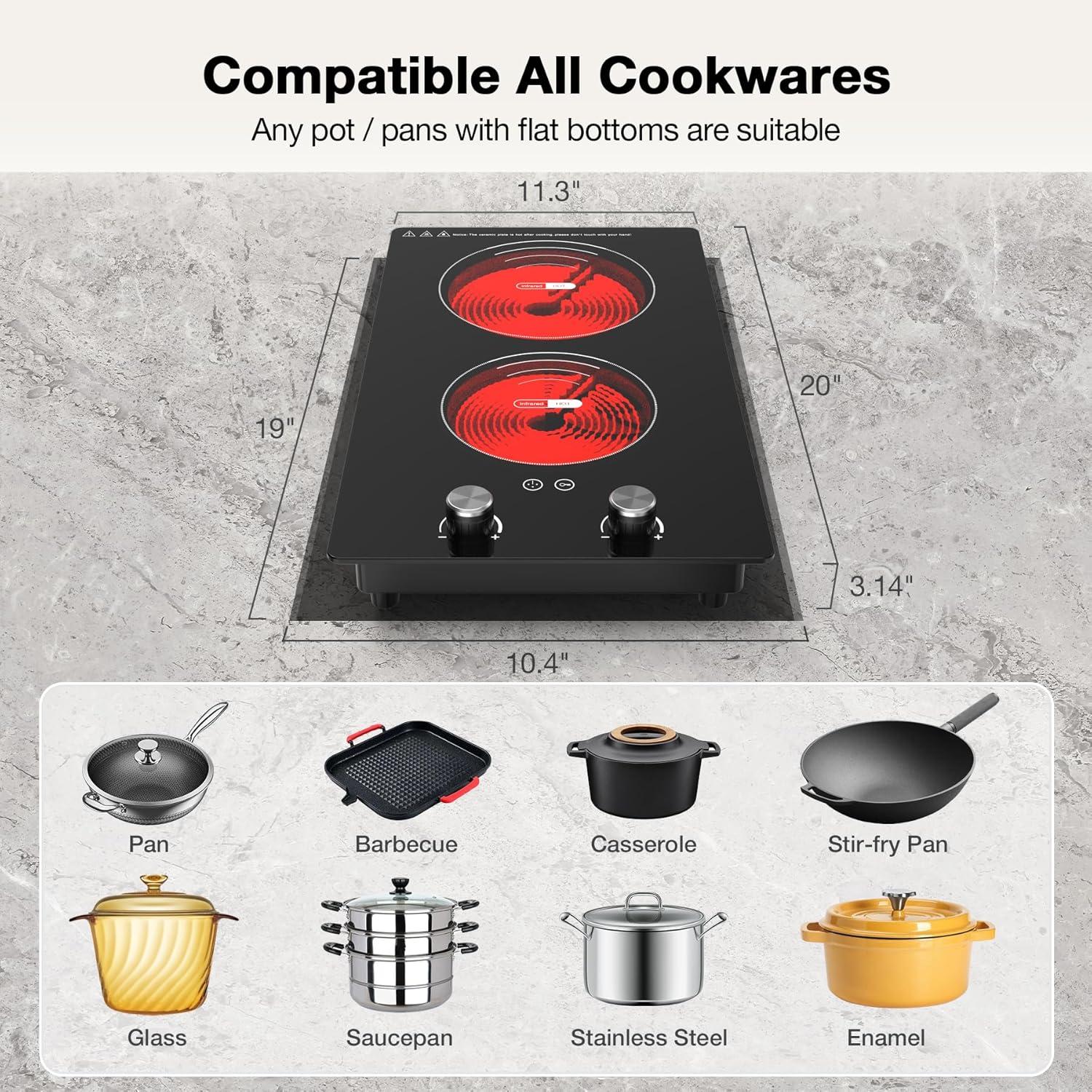 imageVBGK Portable induction Cooktop110V Single Burner Induction Stove Top1800W Induction Hot Plate Electric Burner7 Power Levels Kids Lock ampamp TimerLED touch controlOverheat ProtectionFine
