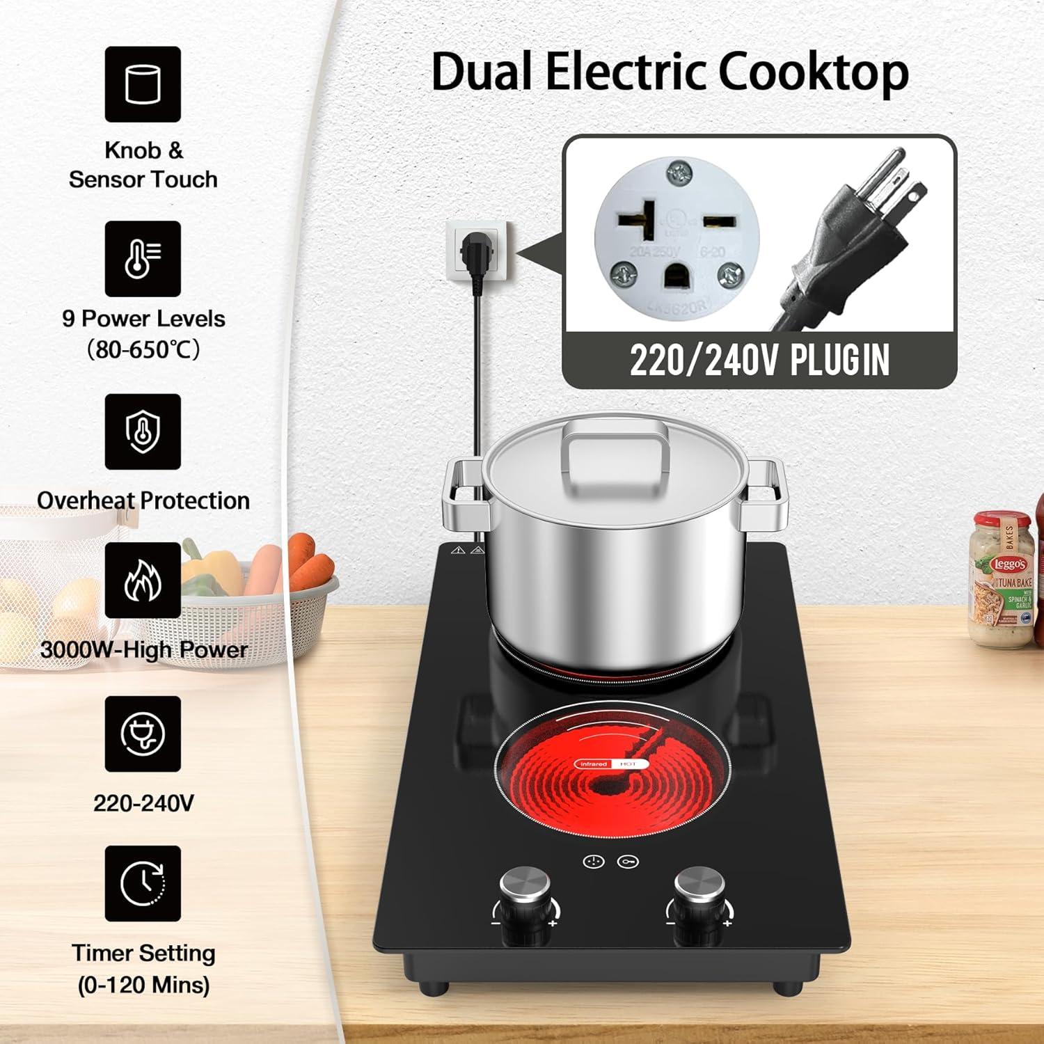 imageVBGK Portable induction Cooktop110V Single Burner Induction Stove Top1800W Induction Hot Plate Electric Burner7 Power Levels Kids Lock ampamp TimerLED touch controlOverheat ProtectionFine