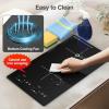 imageVBGK Double Induction Cooktop 2300W 110V 2 burner Induction Cooktop with LED Touch Screen 9 Levels Settings induction hot plate with Child Safety Lock ampamp Timer