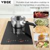 imageVBGK Double Induction Cooktop 2300W 110V 2 burner Induction Cooktop with LED Touch Screen 9 Levels Settings induction hot plate with Child Safety Lock ampamp Timer
