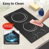 imageVBGK Double Induction Cooktop110V 2300W 2 burner induction cooktop2 burner Hot Plate Electric burner with LCD Touch Screen 9 Levels Settings Child Safety Lock ampamp Timer2 Burner induction cooktop