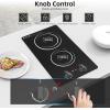imageVBGK Double Induction Cooktop110V 2300W 2 burner induction cooktop2 burner Hot Plate Electric burner with LCD Touch Screen 9 Levels Settings Child Safety Lock ampamp Timer2 Burner induction cooktop