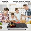 imageVBGK Double Induction Cooktop110V 4000W Electric burner2 burner Hot Plate LED Sensor Touch EnergySaving induction stove top with Child Safety Lock ampamp Timer 2 burner induction cooktop