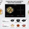 imageVBGK Double Induction Cooktop110V 4000W Electric burner2 burner Hot Plate LED Sensor Touch EnergySaving induction stove top with Child Safety Lock ampamp Timer 2 burner induction cooktop