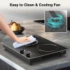 imageVBGK Electric Cooktop 1800W Single Burner Induction Cooktop with 9 Power Levels Timer and Knob Control 110120V2 Burner Electric Cooktop
