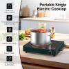 imageVBGK Electric Cooktop 1800W Single Burner Induction Cooktop with 9 Power Levels Timer and Knob Control 110120VSingle Burner Induction Cooktop