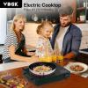 imageVBGK Electric Cooktop 1800W Single Burner Induction Cooktop with 9 Power Levels Timer and Knob Control 110120VSingle Burner Induction Cooktop
