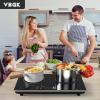 imageVBGK Electric Cooktop 36 inchBuiltin 36 inch Electric Cooktop 8000W Power Control by Knob 36 induction cooktop with 9 Power Levels with Child Safety Lock TimerOverTemperature 220V240V2 Burner Induction Cooktop