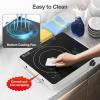 imageVBGK Electric Cooktop 36 inchBuiltin 36 inch Electric Cooktop 8000W Power Control by Knob 36 induction cooktop with 9 Power Levels with Child Safety Lock TimerOverTemperature 220V240VSingle Burner Electric Cooktop
