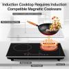imageVBGK Electric Cooktop 36 inchBuiltin 36 inch Electric Cooktop 8000W Power Control by Knob 36 induction cooktop with 9 Power Levels with Child Safety Lock TimerOverTemperature 220V240V2 Burner Induction Cooktop