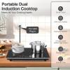 imageVBGK Electric Cooktop 36 inchBuiltin 36 inch Electric Cooktop 8000W Power Control by Knob 36 induction cooktop with 9 Power Levels with Child Safety Lock TimerOverTemperature 220V240V2 Burner Induction Cooktop