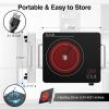 imageVBGK Electric Cooktop 36 inchBuiltin 36 inch Electric Cooktop 8000W Power Control by Knob 36 induction cooktop with 9 Power Levels with Child Safety Lock TimerOverTemperature 220V240VSingle Burner Electric Cooktop