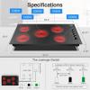 imageVBGK Electric Cooktop 36 inchBuiltin 36 inch Electric Cooktop 8000W Power Control by Knob 36 induction cooktop with 9 Power Levels with Child Safety Lock TimerOverTemperature 220V240V5 Burner Electric Cooktop