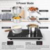 imageVBGK Electric Cooktop 36 inchBuiltin 36 inch Electric Cooktop 8000W Power Control by Knob 36 induction cooktop with 9 Power Levels with Child Safety Lock TimerOverTemperature 220V240V2 Burner Induction Cooktop