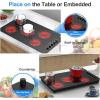 imageVBGK Electric Cooktop 36 inchBuiltin 36 inch Electric Cooktop 8000W Power Control by Knob 36 induction cooktop with 9 Power Levels with Child Safety Lock TimerOverTemperature 220V240V5 Burner Electric Cooktop