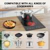 imageVBGK Electric Cooktop110V 2100W 2 Burner Electric CooktopCountertop and Builtin Stove top with 9 Power LevelsChild Safety Lock Timer LED touch controlOverheat Protection