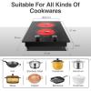 imageVBGK Electric Cooktop110V 2100W Electric Stove Top with Knob Control 9 Power Levels Kids Lock ampamp Timer Hot Surface Indicator Overheat Protection12 Inch Builtin Radiant 2 burner Electric Cooktop