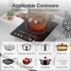 imageVBGK Electric Cooktop110V Electric Stove TopSingle Burner LED Touch Control9 Power Levels Kids Lock ampampTimerOverheat Protection1800W Portable Induction Cooktop