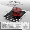 imageVBGK Electric Cooktop110V Electric Stove TopSingle Burner LED Touch Control9 Power Levels Kids Lock ampampTimerOverheat Protection1800W Portable Induction Cooktop