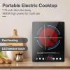 imageVBGK Electric Cooktop110V Electric Stove TopSingle Burner LED Touch Control9 Power Levels Kids Lock ampampTimerOverheat Protection1800W Portable Induction Cooktop
