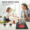 imageVBGK Electric Cooktop12 Inch Builtin Radiant Electric Stove Top110V 2100W 2 burner cooktop With 9 Heating Level Timer ampamp Kid Safety Lock Sensor Touch Control 2 burner Induction Cooktop