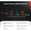 imageVBGK Electric cooktop 30 inch 5 burner Electric Stove Builtin and Countertop Stove Top LED Touch Screen9 Heating Level Timer ampamp Kid Safety Lock 240V 30 inch cooktop