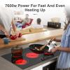 imageVBGK Electric cooktop 30 inch 5 burner Electric Stove Builtin and Countertop Stove Top LED Touch Screen9 Heating Level Timer ampamp Kid Safety Lock 240V 30 inch cooktop