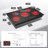 imageVBGK Electric cooktop 30 inch 5 burner Electric Stove Builtin and Countertop Stove Top LED Touch Screen9 Heating Level Timer ampamp Kid Safety Lock 240V 30 inch cooktop