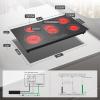 imageVBGK Electric cooktop 36 inchElectric Stove burnerBuiltin and Countertop Stove Top LED Touch Screen9 Heating Level Timer ampamp Kid Safety Lock Touch Control240V 8600W Cooktop