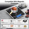 imageVBGK Induction Cooktop1800W Hot Plate for CookingInduction Stove Top with LCD Sensor Touch Control9 Temp LevelsChild Safety Lock ampamp Timer 110V Single Burner Electric CooktopFine