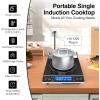 imageVBGK Induction Cooktop1800W Hot Plate for CookingInduction Stove Top with LCD Sensor Touch Control9 Temp LevelsChild Safety Lock ampamp Timer 110V Single Burner Electric CooktopFine