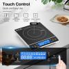 imageVBGK Induction Cooktop1800W Hot Plate for CookingInduction Stove Top with LCD Sensor Touch Control9 Temp LevelsChild Safety Lock ampamp Timer 110V Single Burner Electric CooktopFine