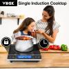 imageVBGK Induction Cooktop1800W Hot Plate for CookingInduction Stove Top with LCD Sensor Touch Control9 Temp LevelsChild Safety Lock ampamp Timer 110V Single Burner Electric CooktopFine