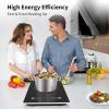 imageVBGK Portable Induction Cooktop110V 1800W Hot Plate Single burner induction cooktop With LED Sensor Touch 9 Power Levels 3h Timer Safety Lock portable cooktop