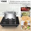 imageVBGK Portable Induction Cooktop110V 1800W Hot Plate Single burner induction cooktop With LED Sensor Touch 9 Power Levels 3h Timer Safety Lock portable cooktop