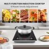 imageVBGK Portable Induction Cooktop110V 1800W Hot Plate Single burner induction cooktop With LED Sensor Touch 9 Power Levels 3h Timer Safety Lock portable cooktop