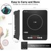 imageVBGK Portable induction Cooktop110V Single Burner Induction Stove Top1800W Induction Hot Plate Electric Burner7 Power Levels Kids Lock ampamp TimerLED touch controlOverheat ProtectionFine