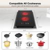 imageVBGK Portable induction Cooktop110V Single Burner Induction Stove Top1800W Induction Hot Plate Electric Burner7 Power Levels Kids Lock ampamp TimerLED touch controlOverheat ProtectionFine