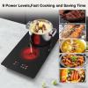 imageVBGK Portable induction Cooktop110V Single Burner Induction Stove Top1800W Induction Hot Plate Electric Burner7 Power Levels Kids Lock ampamp TimerLED touch controlOverheat ProtectionFine