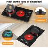 imageVBGK Portable induction Cooktop110V Single Burner Induction Stove Top1800W Induction Hot Plate Electric Burner7 Power Levels Kids Lock ampamp TimerLED touch controlOverheat ProtectionFine