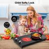 imageVBGK Portable induction Cooktop110V Single Burner Induction Stove Top1800W Induction Hot Plate Electric Burner7 Power Levels Kids Lock ampamp TimerLED touch controlOverheat ProtectionFine