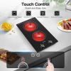 imageVBGK Portable induction Cooktop110V Single Burner Induction Stove Top1800W Induction Hot Plate Electric Burner7 Power Levels Kids Lock ampamp TimerLED touch controlOverheat ProtectionFine
